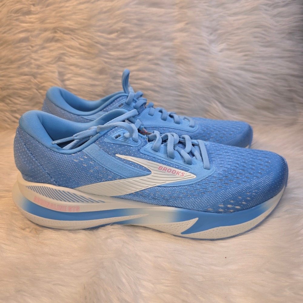 Brooks Adrenaline GTS 24 Women's 9B Bonnie Blue Grey Pink Running 1204261B427